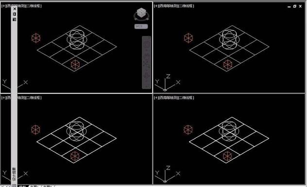 CAD中三維對象怎么設(shè)置四視圖？