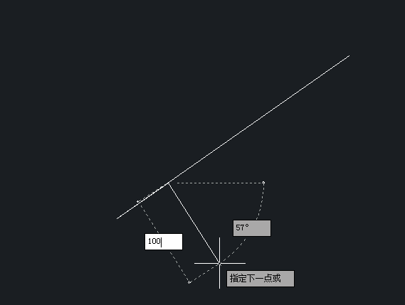 CAD怎么在直線的任意一點畫另一條直線