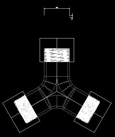如何用CAD繪制一個三通管？