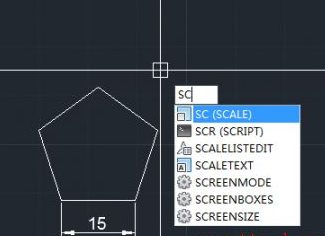 CAD如何按照比例縮放五邊形？